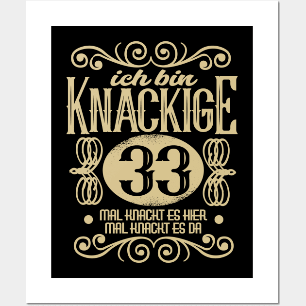 33. Geburtstag Frauen Wall Art by HBfunshirts